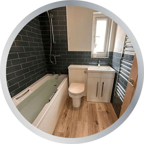 New bath and shower installed