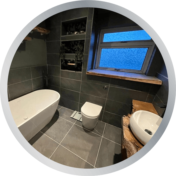 New modern bathroom installation